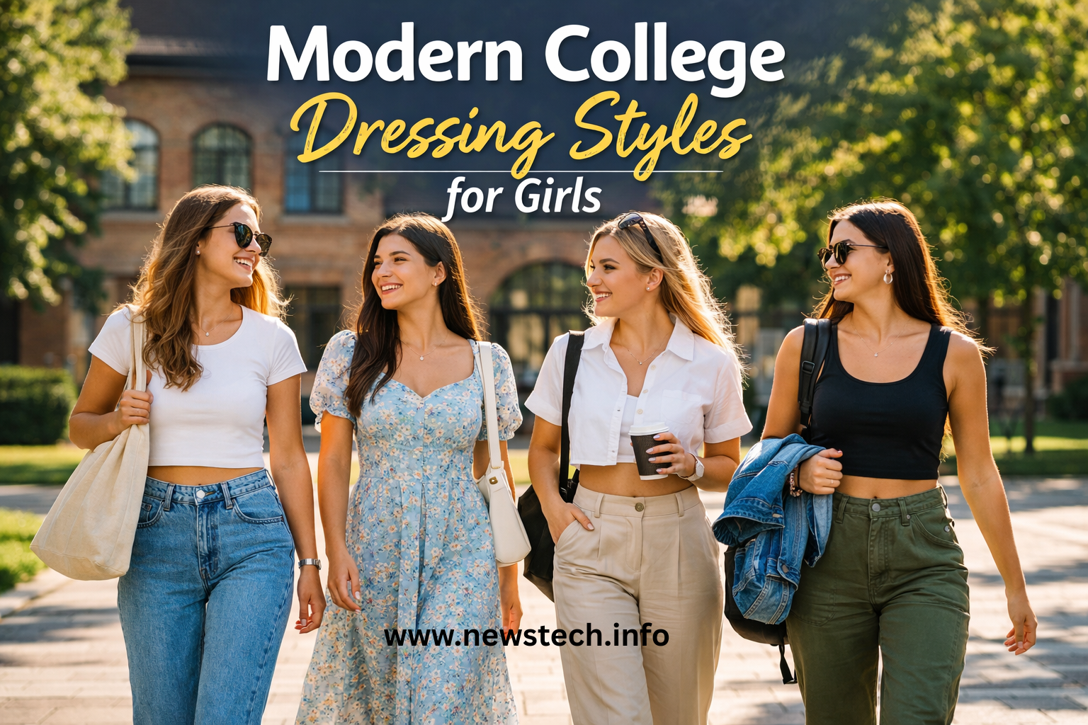 Modern college girls dressing styles with trendy outfits and casual fashion ideas
